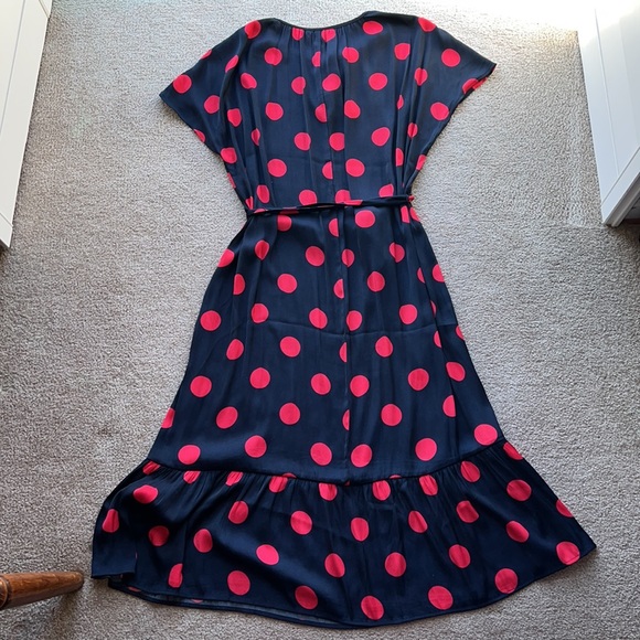 NWT Banana Republic Midi Dress with Polka Dots - Picture 5 of 7